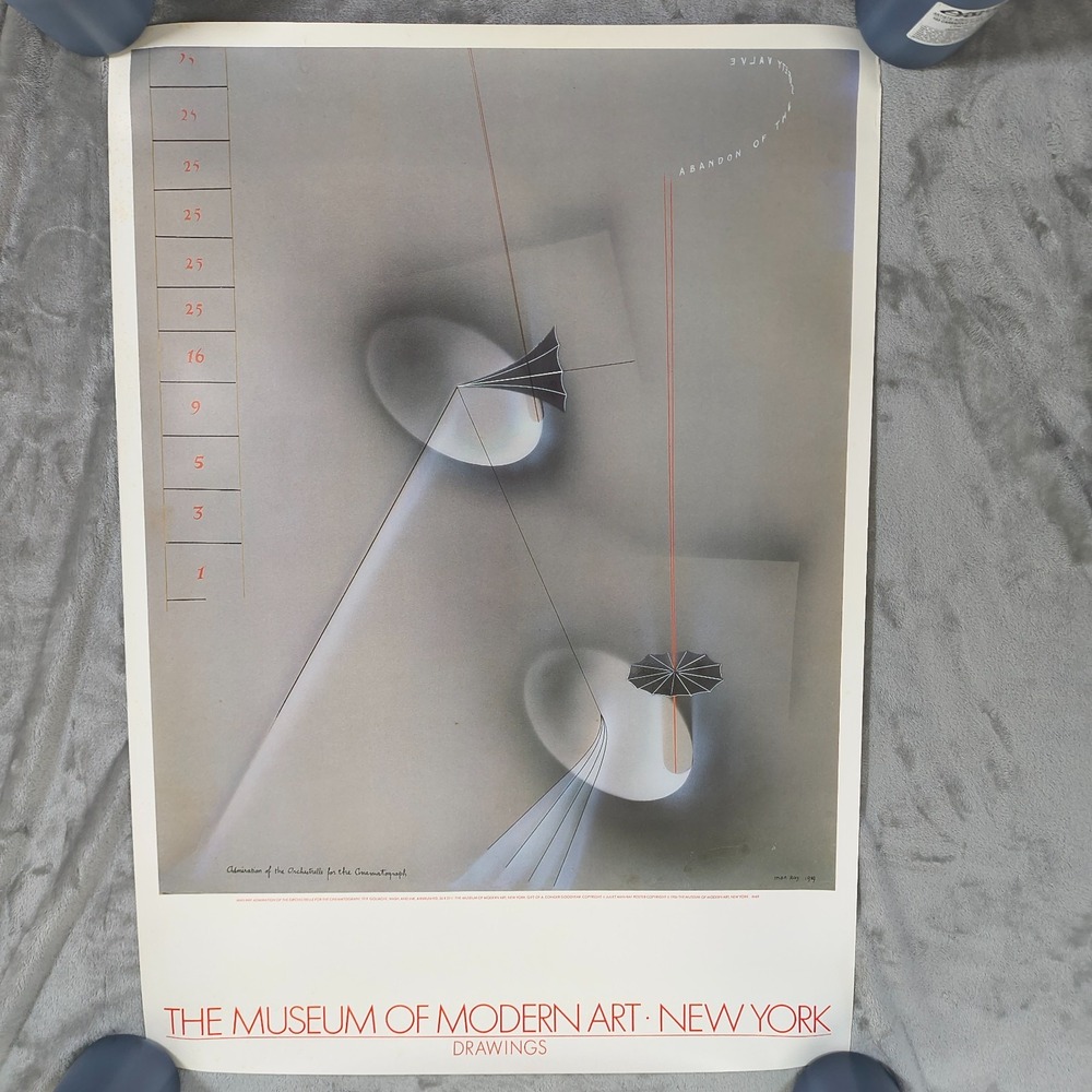 Museum of Modern Art Man Ray Poster The Modern Drawings 1983 Exhibition 24x33.5
